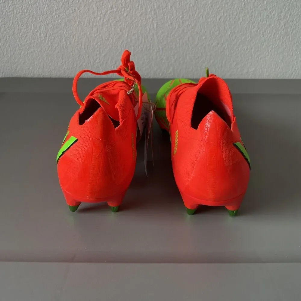 Adidas Predator Edge.1 SG Soccer Cleats Solar Red Orange Mens Sz 7 / Womens Sz 8